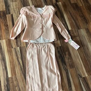 Elegant Pink Women's Wedding Dress Set Vintage